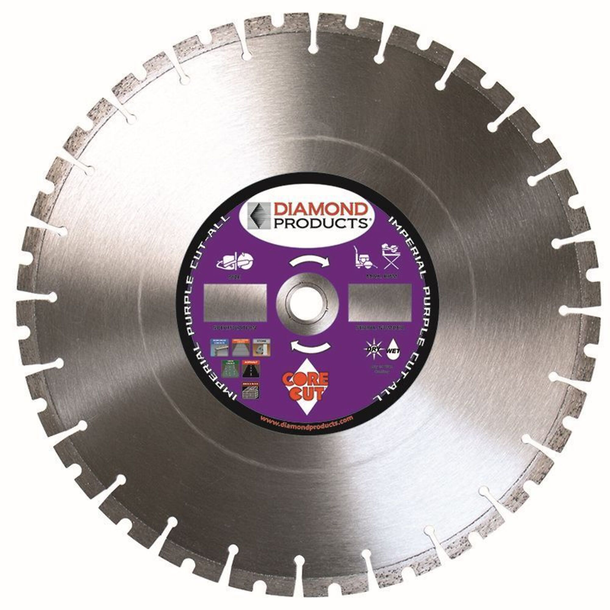Diamond Cut-ALL Imperial Purple High Speed Diamond Blade 14" X .125 X UNIV